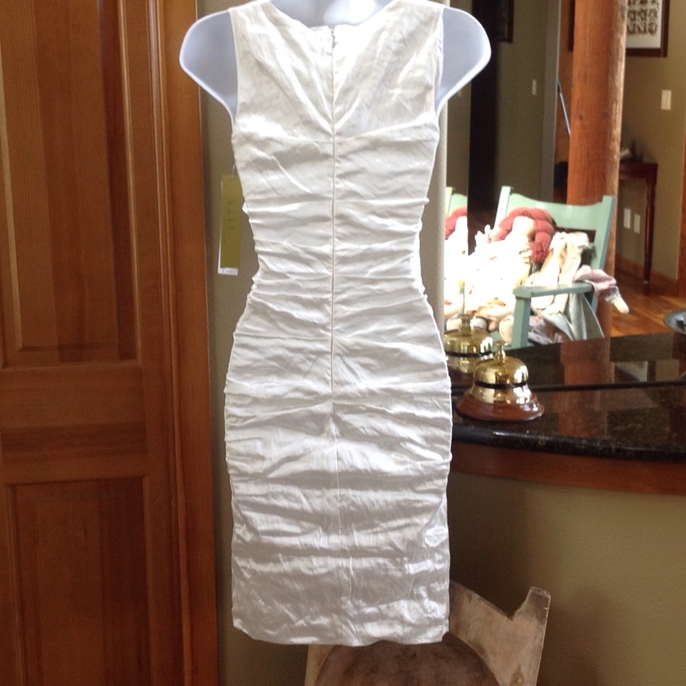 Nicole Miller White Midi Dress - Picture 2 of 8